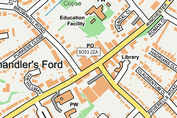 SO53 2ZA map - OS OpenMap – Local (Ordnance Survey) SO53 2ZA map - OS OpenMap – Local (Ordnance Survey)