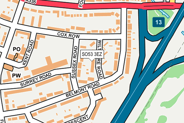 SO53 3EZ map - OS OpenMap – Local (Ordnance Survey) SO53 3EZ map - OS OpenMap – Local (Ordnance Survey)