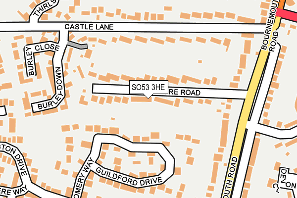 SO53 3HE map - OS OpenMap – Local (Ordnance Survey) SO53 3HE map - OS OpenMap – Local (Ordnance Survey)