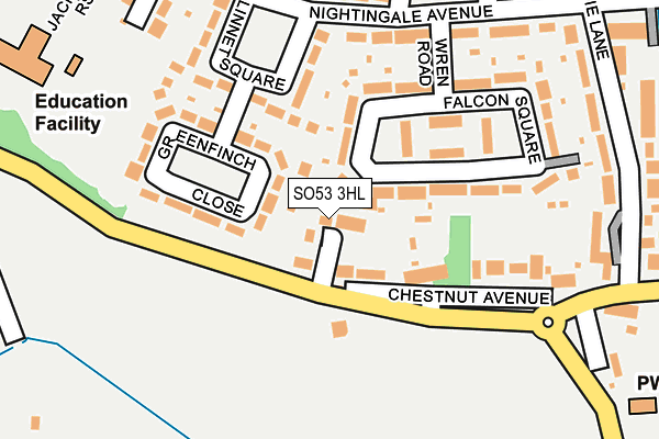 SO53 3HL map - OS OpenMap – Local (Ordnance Survey) SO53 3HL map - OS OpenMap – Local (Ordnance Survey)