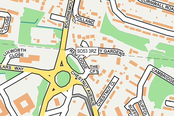 SO53 3RZ map - OS OpenMap – Local (Ordnance Survey) SO53 3RZ map - OS OpenMap – Local (Ordnance Survey)