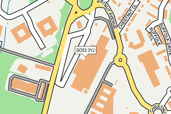 SO53 3YJ map - OS OpenMap – Local (Ordnance Survey) SO53 3YJ map - OS OpenMap – Local (Ordnance Survey)