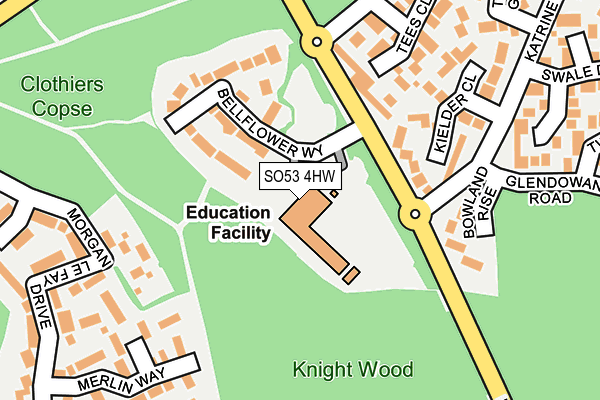 SO53 4HW map - OS OpenMap – Local (Ordnance Survey)