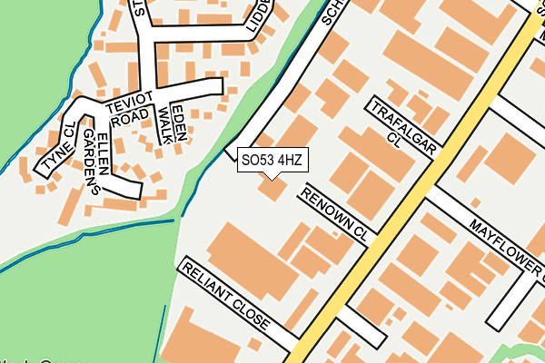 SO53 4HZ map - OS OpenMap – Local (Ordnance Survey)
