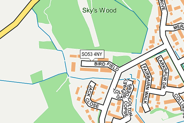 SO53 4NY map - OS OpenMap – Local (Ordnance Survey) SO53 4NY map - OS OpenMap – Local (Ordnance Survey)