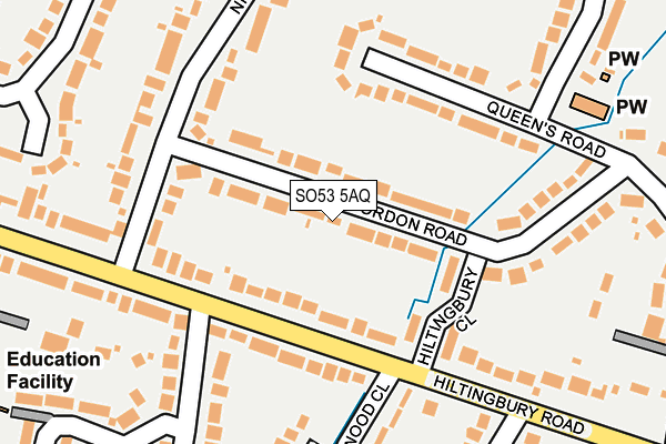 SO53 5AQ map - OS OpenMap – Local (Ordnance Survey) SO53 5AQ map - OS OpenMap – Local (Ordnance Survey)