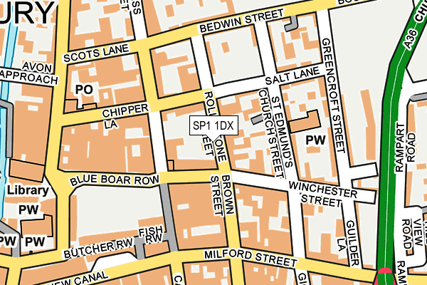 SP1 1DX map - OS OpenMap – Local (Ordnance Survey) SP1 1DX map - OS OpenMap – Local (Ordnance Survey)