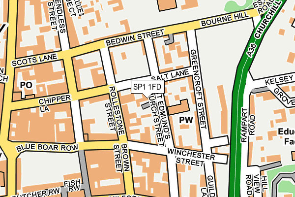SP1 1FD map - OS OpenMap – Local (Ordnance Survey) SP1 1FD map - OS OpenMap – Local (Ordnance Survey)
