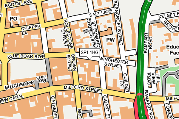 SP1 1HG map - OS OpenMap – Local (Ordnance Survey) SP1 1HG map - OS OpenMap – Local (Ordnance Survey)