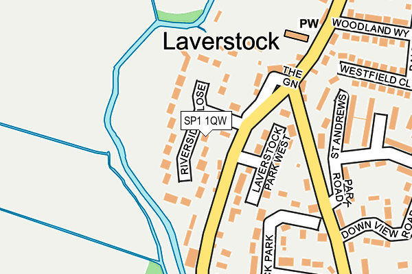 SP1 1QW map - OS OpenMap – Local (Ordnance Survey) SP1 1QW map - OS OpenMap – Local (Ordnance Survey)
