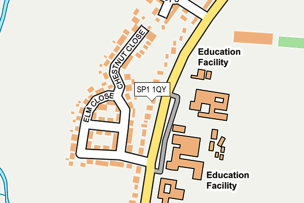SP1 1QY map - OS OpenMap – Local (Ordnance Survey) SP1 1QY map - OS OpenMap – Local (Ordnance Survey)