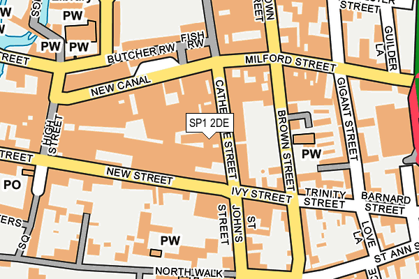 SP1 2DE map - OS OpenMap – Local (Ordnance Survey) SP1 2DE map - OS OpenMap – Local (Ordnance Survey)