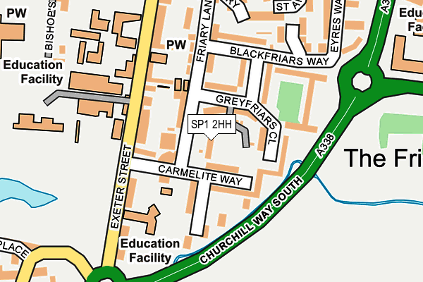 SP1 2HH map - OS OpenMap – Local (Ordnance Survey) SP1 2HH map - OS OpenMap – Local (Ordnance Survey)