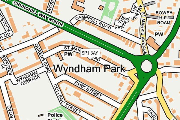 SP1 3AY map - OS OpenMap – Local (Ordnance Survey) SP1 3AY map - OS OpenMap – Local (Ordnance Survey)