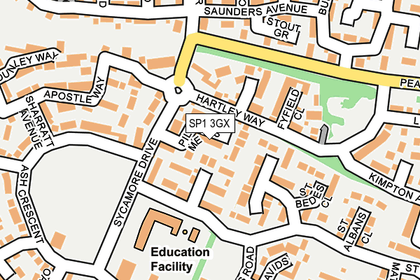 SP1 3GX map - OS OpenMap – Local (Ordnance Survey) SP1 3GX map - OS OpenMap – Local (Ordnance Survey)