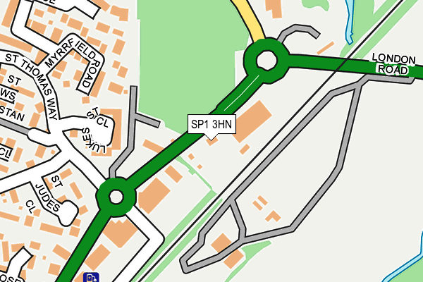 SP1 3HN map - OS OpenMap – Local (Ordnance Survey) SP1 3HN map - OS OpenMap – Local (Ordnance Survey)