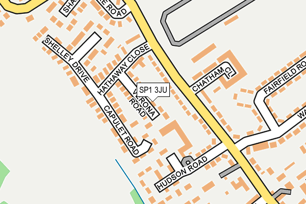 SP1 3JU map - OS OpenMap – Local (Ordnance Survey) SP1 3JU map - OS OpenMap – Local (Ordnance Survey)