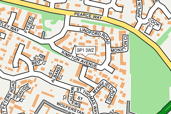 SP1 3WZ map - OS OpenMap – Local (Ordnance Survey) SP1 3WZ map - OS OpenMap – Local (Ordnance Survey)