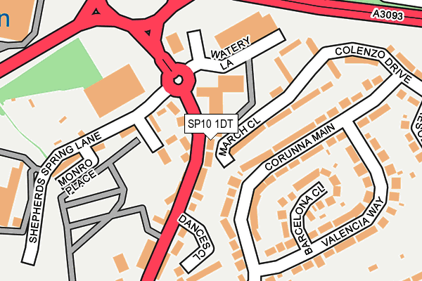 SP10 1DT map - OS OpenMap – Local (Ordnance Survey) SP10 1DT map - OS OpenMap – Local (Ordnance Survey)