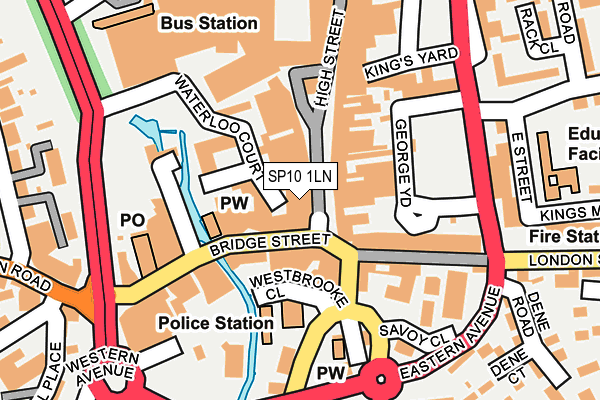 SP10 1LN map - OS OpenMap – Local (Ordnance Survey) SP10 1LN map - OS OpenMap – Local (Ordnance Survey)