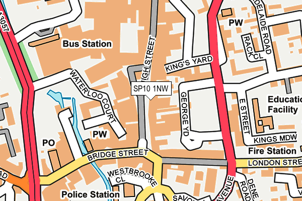 SP10 1NW map - OS OpenMap – Local (Ordnance Survey) SP10 1NW map - OS OpenMap – Local (Ordnance Survey)