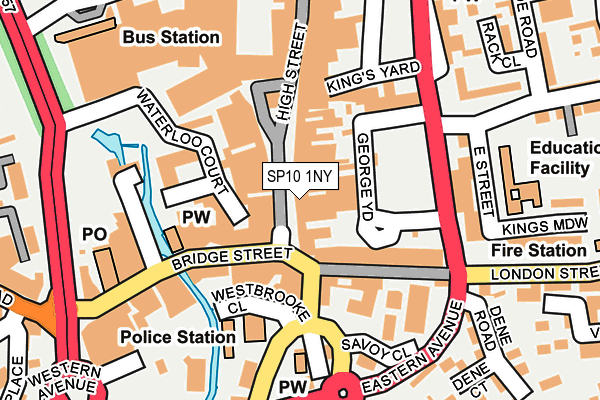 SP10 1NY map - OS OpenMap – Local (Ordnance Survey) SP10 1NY map - OS OpenMap – Local (Ordnance Survey)