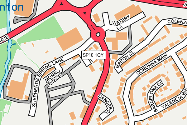 SP10 1QY map - OS OpenMap – Local (Ordnance Survey) SP10 1QY map - OS OpenMap – Local (Ordnance Survey)