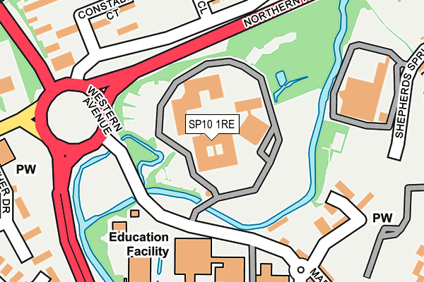 SP10 1RE map - OS OpenMap – Local (Ordnance Survey) SP10 1RE map - OS OpenMap – Local (Ordnance Survey)