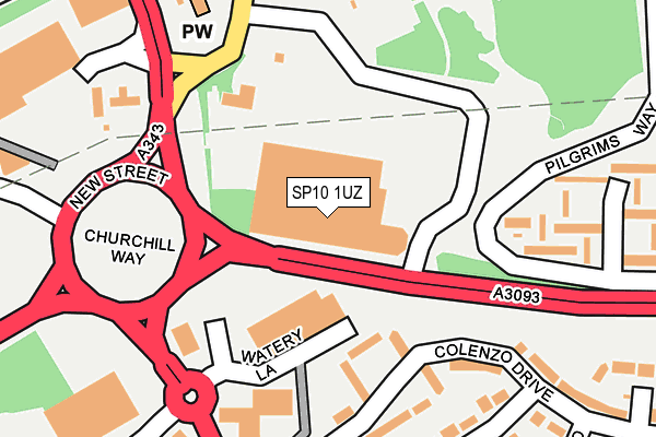 SP10 1UZ map - OS OpenMap – Local (Ordnance Survey) SP10 1UZ map - OS OpenMap – Local (Ordnance Survey)