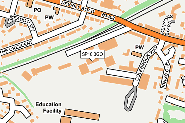 SP10 3GQ map - OS OpenMap – Local (Ordnance Survey) SP10 3GQ map - OS OpenMap – Local (Ordnance Survey)