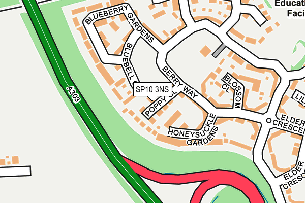 SP10 3NS map - OS OpenMap – Local (Ordnance Survey) SP10 3NS map - OS OpenMap – Local (Ordnance Survey)
