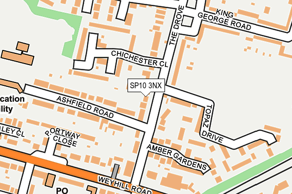SP10 3NX map - OS OpenMap – Local (Ordnance Survey) SP10 3NX map - OS OpenMap – Local (Ordnance Survey)