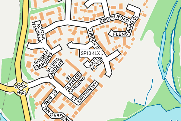 SP10 4LX map - OS OpenMap – Local (Ordnance Survey) SP10 4LX map - OS OpenMap – Local (Ordnance Survey)