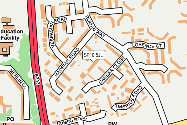 SP10 5JL map - OS OpenMap – Local (Ordnance Survey) SP10 5JL map - OS OpenMap – Local (Ordnance Survey)