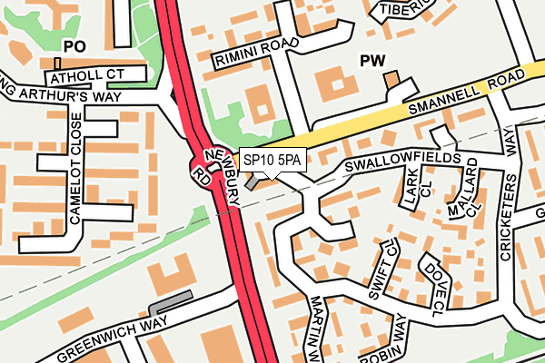 SP10 5PA map - OS OpenMap – Local (Ordnance Survey) SP10 5PA map - OS OpenMap – Local (Ordnance Survey)