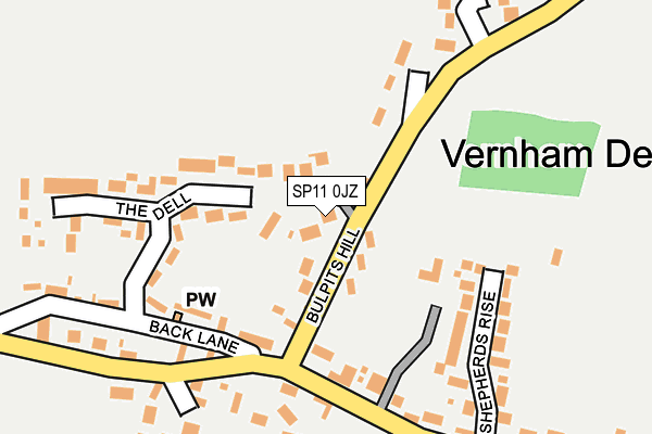 SP11 0JZ map - OS OpenMap – Local (Ordnance Survey) SP11 0JZ map - OS OpenMap – Local (Ordnance Survey)