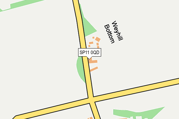 SP11 0QD map - OS OpenMap – Local (Ordnance Survey) SP11 0QD map - OS OpenMap – Local (Ordnance Survey)