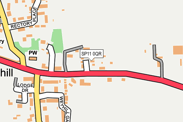 SP11 0QR map - OS OpenMap – Local (Ordnance Survey) SP11 0QR map - OS OpenMap – Local (Ordnance Survey)