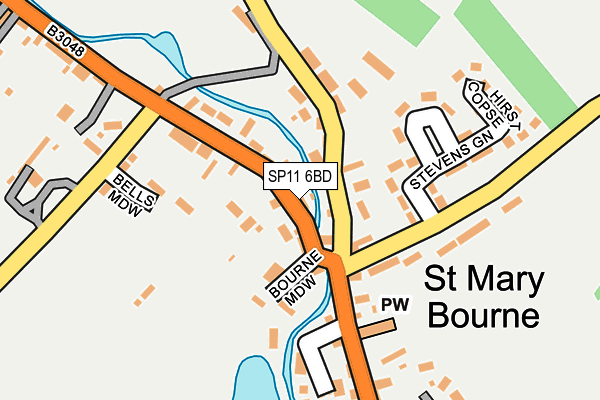 SP11 6BD map - OS OpenMap – Local (Ordnance Survey) SP11 6BD map - OS OpenMap – Local (Ordnance Survey)