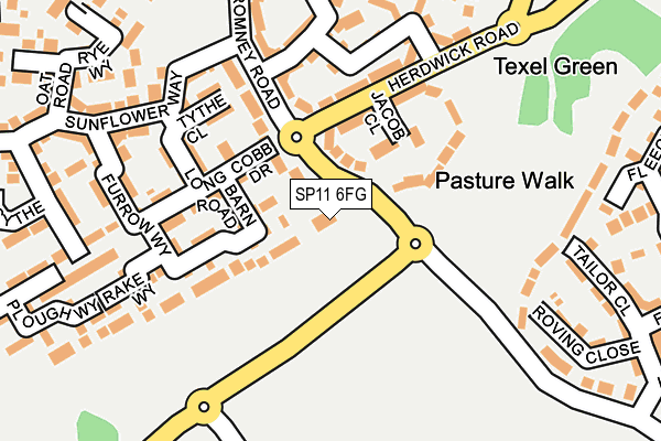 SP11 6FG map - OS OpenMap – Local (Ordnance Survey) SP11 6FG map - OS OpenMap – Local (Ordnance Survey)