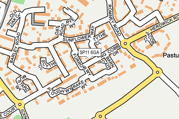 SP11 6GA map - OS OpenMap – Local (Ordnance Survey) SP11 6GA map - OS OpenMap – Local (Ordnance Survey)