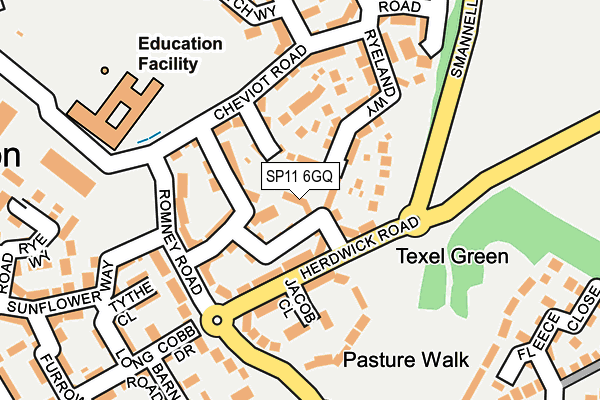 SP11 6GQ map - OS OpenMap – Local (Ordnance Survey) SP11 6GQ map - OS OpenMap – Local (Ordnance Survey)