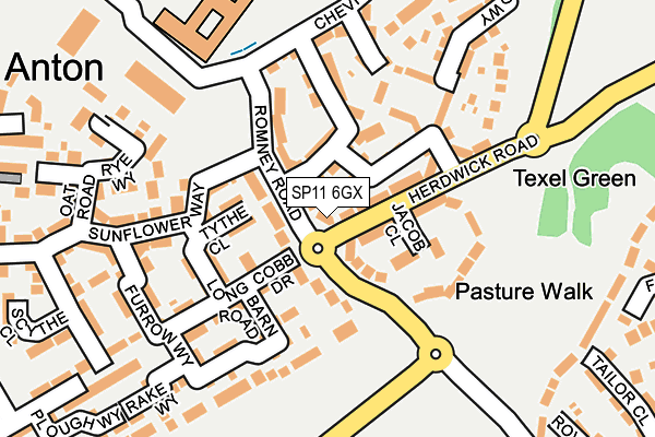 SP11 6GX map - OS OpenMap – Local (Ordnance Survey) SP11 6GX map - OS OpenMap – Local (Ordnance Survey)