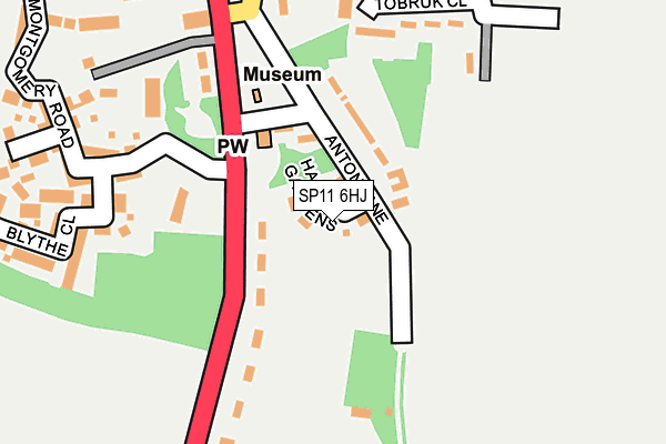 SP11 6HJ map - OS OpenMap – Local (Ordnance Survey) SP11 6HJ map - OS OpenMap – Local (Ordnance Survey)
