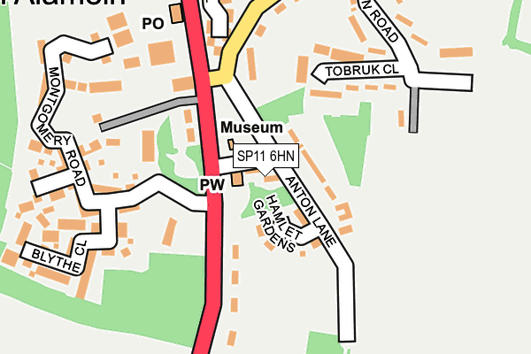 SP11 6HN map - OS OpenMap – Local (Ordnance Survey) SP11 6HN map - OS OpenMap – Local (Ordnance Survey)