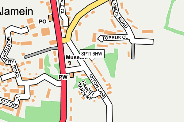 SP11 6HW map - OS OpenMap – Local (Ordnance Survey) SP11 6HW map - OS OpenMap – Local (Ordnance Survey)