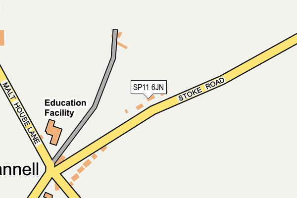 SP11 6JN map - OS OpenMap – Local (Ordnance Survey) SP11 6JN map - OS OpenMap – Local (Ordnance Survey)