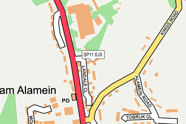 SP11 6JX map - OS OpenMap – Local (Ordnance Survey) SP11 6JX map - OS OpenMap – Local (Ordnance Survey)