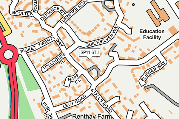 SP11 6TJ map - OS OpenMap – Local (Ordnance Survey)