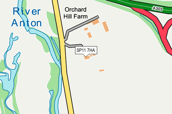 SP11 7HA map - OS OpenMap – Local (Ordnance Survey) SP11 7HA map - OS OpenMap – Local (Ordnance Survey)